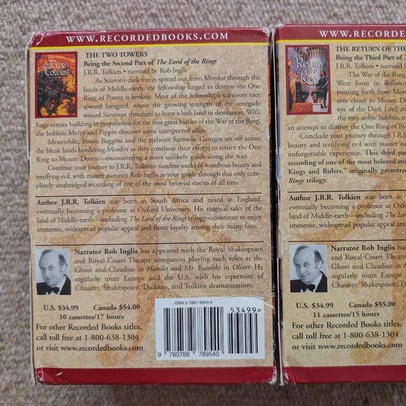 2nd & 3rd Lord Of The Rings Cassette AudioBook - Two Towers & Return of the King - Picture 5 of 6